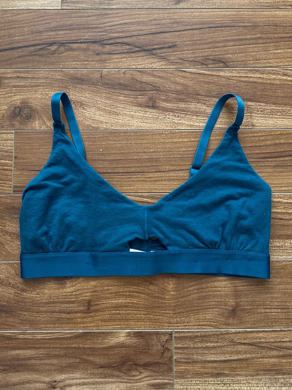Miiyu par Simons Organic Cotton Teal Bralette Size L